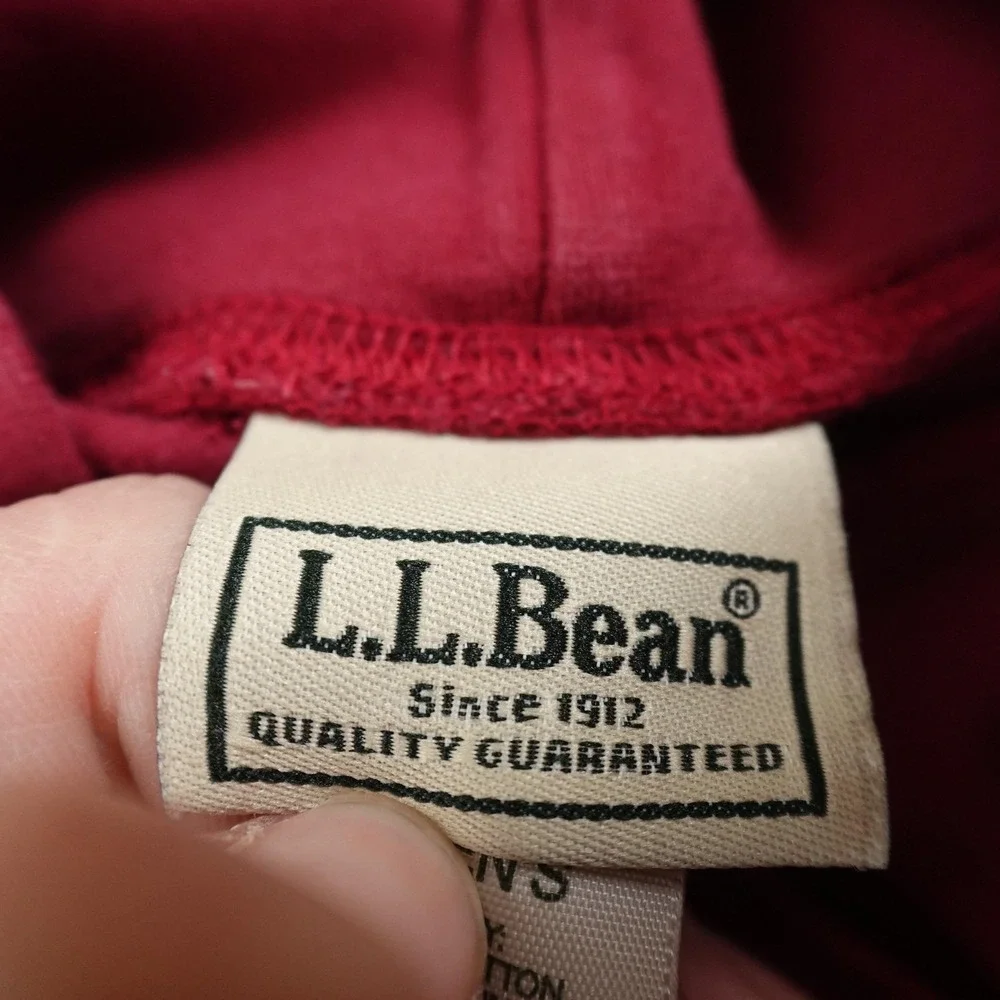 LL‎ Bean Shirt Mens L Red Mock Neck Long Sleeve Tee Pullover Sweatshirt Outdoor